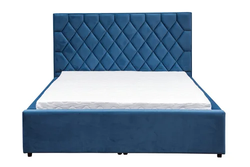 Łóżko tapicerowane TRAPEZ 200/200 cm ze stelażem w stylu Glamour - 3