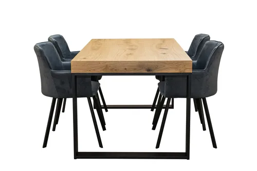 ZESTAW MEBLI: Designerski Stół SJ51 160/90 + 40 cm wkładka+ 6 krzeseł KW101 - 3