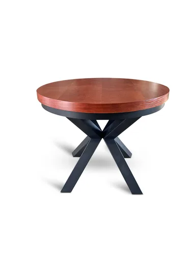 Stół okrągły rozkładany fi 120+ 2 x 40 cm LOFT z designerskimi nogami - 2