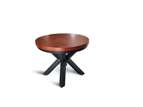 Stół okrągły rozkładany fi 120+ 2 x 40 cm LOFT z designerskimi nogami - 3