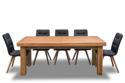 Stół Lyon 200x100 + 2x50 cm + 6 krzeseł KW110 - 2