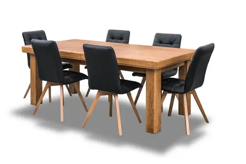 Stół Lyon 200x100 + 2x50 cm + 6 krzeseł KW110 - 3