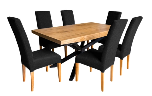 Stół rozkładany SJ50 160/88 + 2x40 cm + 6 krzeseł Igor - 2