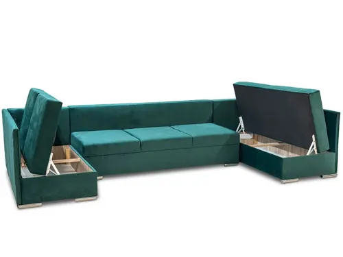 Narożnik Podkowa U, narożnik z funkcją spania 180/345/160 cm Matrix IV tkanina premium - 3