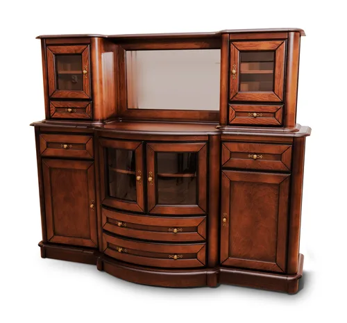 Barek dębowy z nadstawką Dalia 1 6D6S + Lustro, szerokość 188 cm - 1