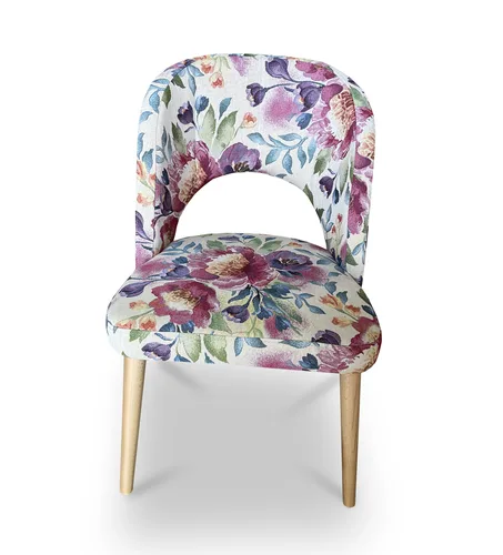 Krzesło fotelowe KW112 Print z profilowanym oparciem - 2