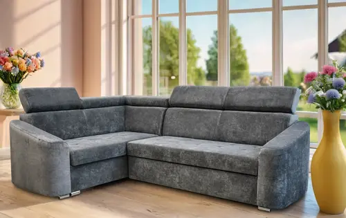 Narożnik Enzo VI Rozkładany 260x180 z Pojemnikiem na Pościel - 1