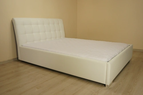 Łóżko tapicerowane PIK 160/200 cm ze stelażem w stylu glamour - 2