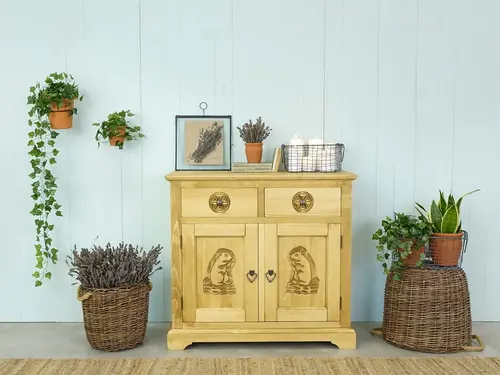 Komoda z rzeźbionymi frontami Jagna 6 - 1