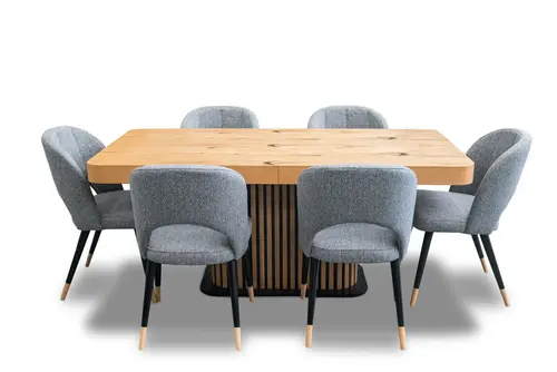 Stół Lamel 180/90 + 2 wkładki po 40 cm + 6 krzeseł KW112 - 3