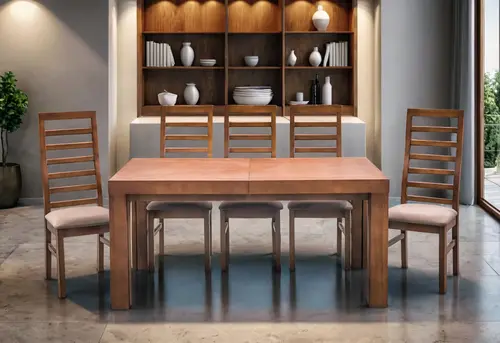 Stół Wasyl 180/90 + 2 wkładki po 45 cm + 6 Krzeseł drewnianych SK1 - 1