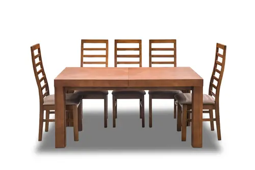 Stół Wasyl 180/90 + 2 wkładki po 45 cm + 6 Krzeseł drewnianych SK1 - 2