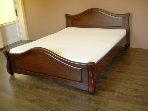 Łóżko drewniane IKAR 180x200cm dębowe ze stelażem kolor drewna - 2