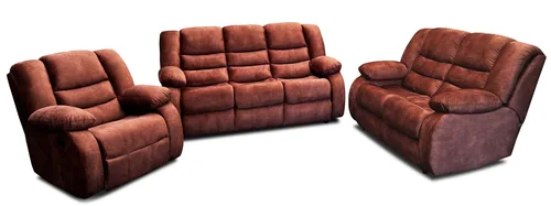 KOMPLET WYPOCZYNKOWY: 3+2+1 Borys z funkcją Relax w tkaninie obiciowej - 3