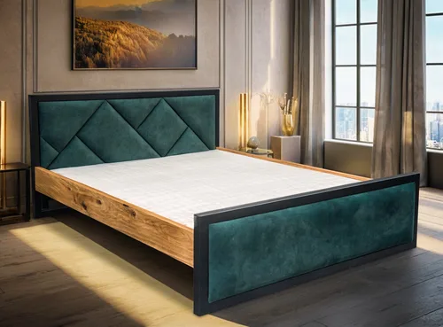 Łóżko Karmel III styl loft 200/200 cm - 1