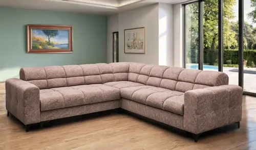 Narożnik West 280/280 cm, pikowany, tkanina premium - 1