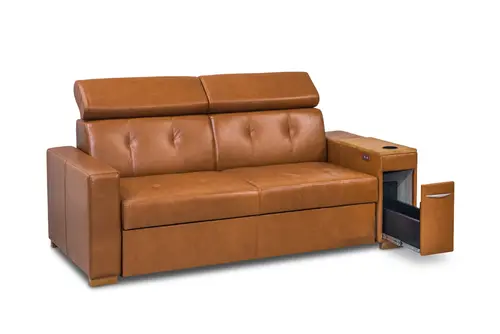 Sofa Tulum III 170 cm, podłokietnik funkcyjny, 100% skóra naturalna - 3