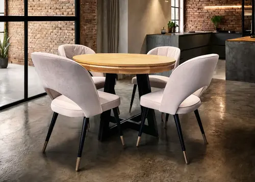 Stół Loft IV + 4 krzesła KW112 - 1