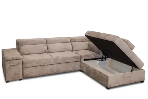 Narożnik Infinity X funkcja spania, pojemnik, barek, ruchome zagłówki - 3