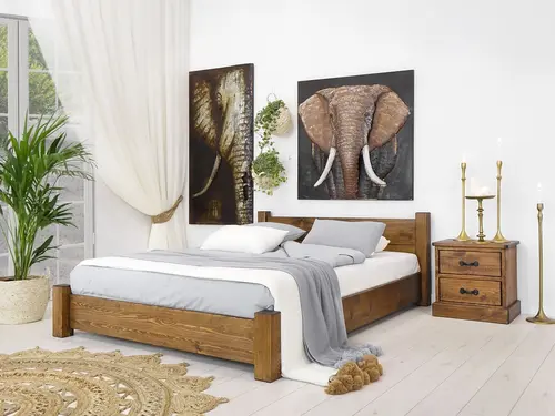 Łóżko drewniane Rustyk / Ostrowit II 140 - 2