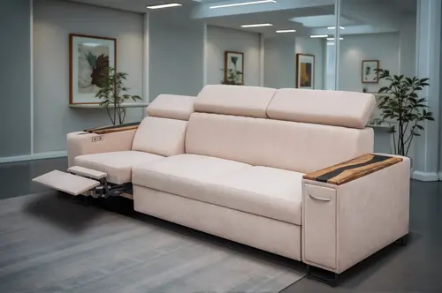 Kanapa Relax Simba V 250 cm - funkcja spania, podłokietniki z orzecha+żywica HIT! - 1