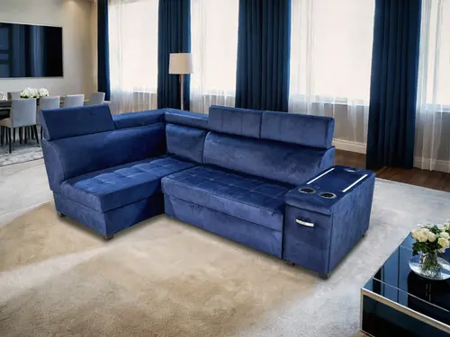 Narożnik Azur 160/280 cm funkcja spania, barek, usb+230v - 1