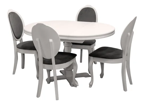 Zestaw mebli: Stół okrągły CEZARY 100 cm średnicy + 4 Krzesła Wera - 2