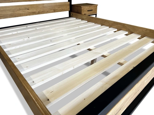 Łóżko metalowe 200x200 cm łóżko do sypialni Karmel LOFT - 3