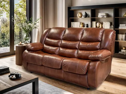 Sofa 3 osobowa BORYS w Skórze Naturalnej z Funkcją Spania - 1