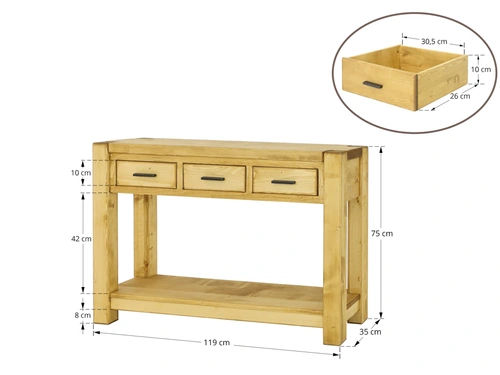 Konsola drewniana Sara 1 - 3