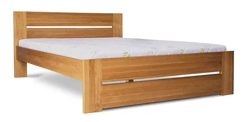 Łóżko drewniane MJ5d 200x200 cm z drewna dębowego - 2