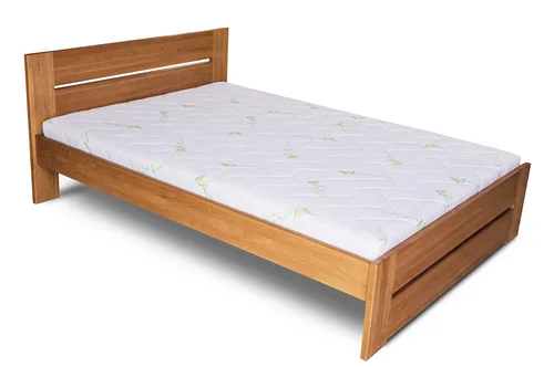 Łóżko drewniane MJ5d 200x200 cm z drewna dębowego - 3