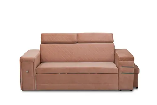Nowoczesna Sofa KESLER I, podświetlenie + 2 x pufy, ruchome zagłówki - 2
