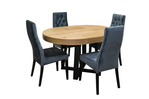 Designerski Stół SJ971 rozkładany 100+ 40 cm wkładka + 4 krzesła Wiktor J - 1