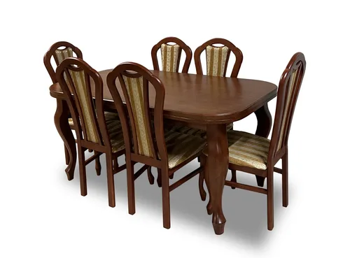 Zestaw: Stół rozkładany Ludwik 160/90cm + 6 krzeseł KW15 - 2