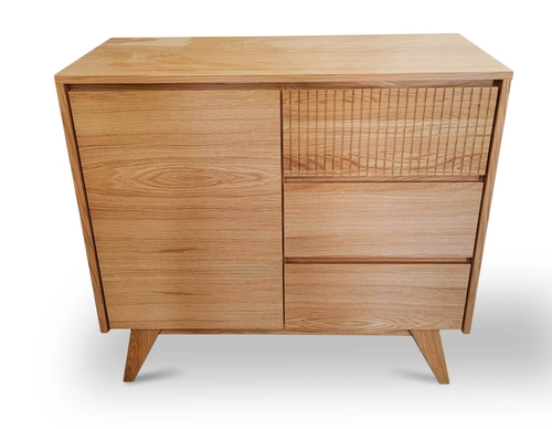 Komoda do sypialni, komoda Simi 1D3S szerokość 100 cm drewno dębowe - 2