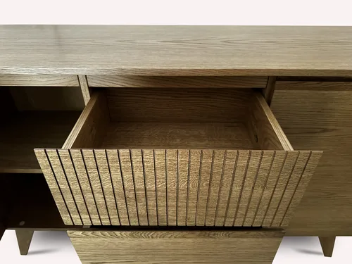 Komoda do sypialni, komoda Simi 1D3S szerokość 100 cm drewno dębowe - 3