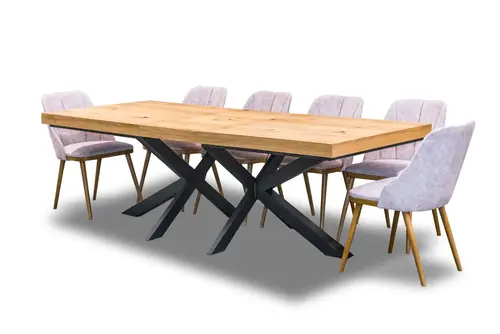 Stół Loft P2 400 cm rozkładany 100×200 + 4×50 cm + 6 krzeseł Tokyo - 3