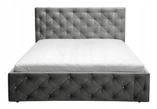 Łóżko G PIK KARO 140/200 cm tapicerowane z kryształki w Stylu Glamour - 3