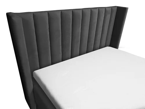 Łóżko tapicerowane ANJA 180x200 cm ze stelażem w stylu Glamour - 2