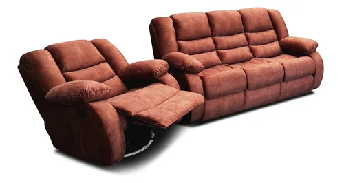 Kanapa 3 osobowa + fotel Borys Relax manualny tkanina tapicerska lub ekoskóra - 1