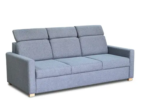 Sofa korynt 220 cm, funkcja spania, regulowane zagłówki + pufa - 3