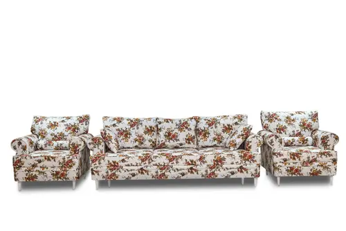 Komplet wypoczynkowy Hezel 3+1+1: Sofa trzyosobowa z funkcją spania + 2 x fotel - 2